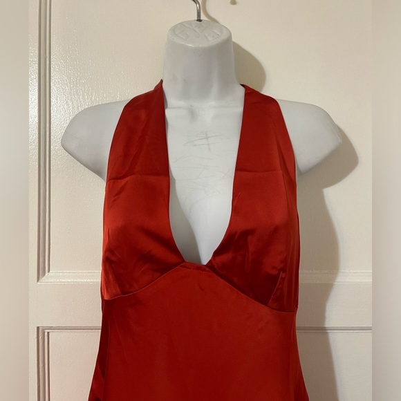 NWT Princess Polly Red satin slip dress fevers halter mini dress red - Picture 5 of 7